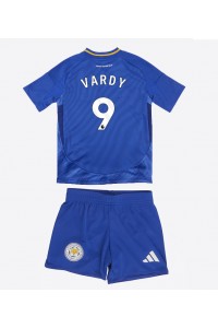 Leicester City Jamie Vardy #9 Babytruitje Thuis tenue Kind 2024-25 Korte Mouw (+ Korte broeken)